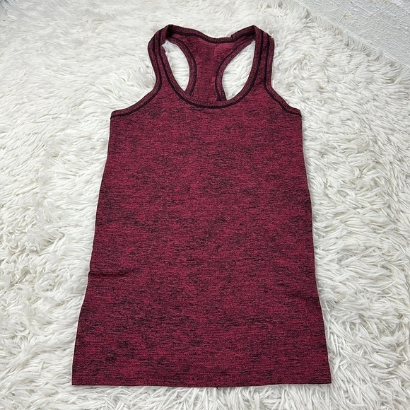 Lululemon Swiftly Tech Tank  Heathered Black Red - Picture 1 of 4